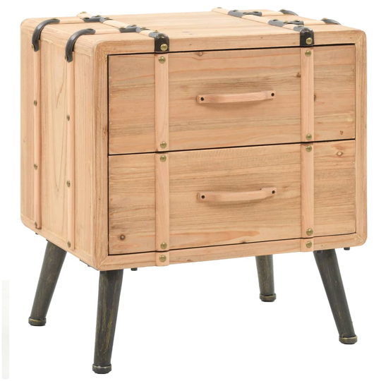 vidaXL sengeskab massivt fyrretræ 50 x 35 x 57 cm
