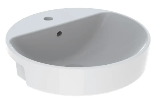 Geberit VariForm håndvask rund m/hanehul & overløb Ø50 cm, med KeraTect