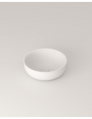 LR3S bordmonteret håndvask Ø35 cm solid surface - Mat hvid