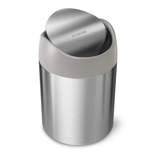 Simplehuman mini spand 1,5 l, børstet stål - grå