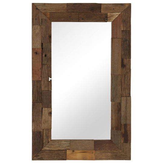 vidaXL spejl 50x80 cm massivt genbrugstræ