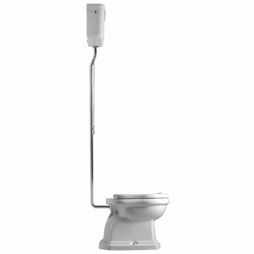 Lavabo Retro High toilet, S-lås, høj cisterne, hvid