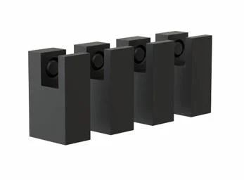 Frost Quadra Spejlholder 14 mm, Sort - 4 stk.