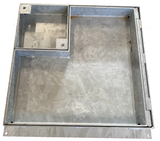 Jesmig 600 x 79 mm teknikdæksel til integrerede fliser, 40 t