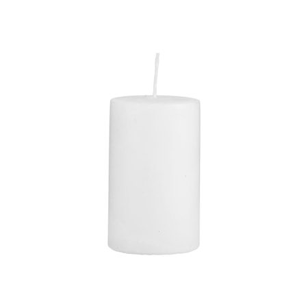 Candle, White, 6x10 cm, Burning time 32 hours