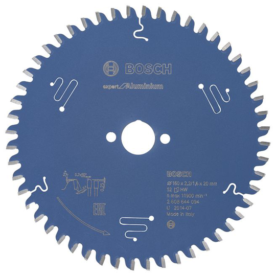 Bosch Rundsavsklinge 160x20x2.2mm 52t Exp Alu - 2608644094