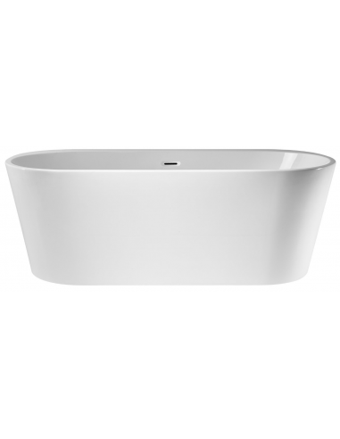 SALINA Fritstående badekar 170 x 72 cm Akryl - Blank hvid/Krom