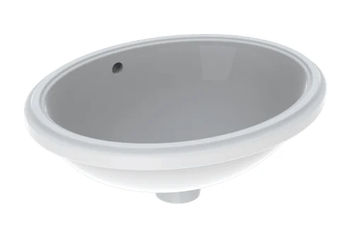 Geberit VarfiForm håndvask oval m/overløb 48x42 cm, med KeraTect