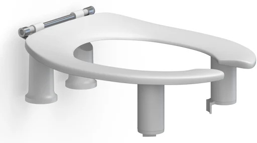 Pressalit Care Dania toiletsæde m/åben front - 10 cm forhøjet