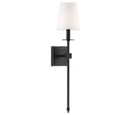 Monroe 1 Væglampe H61 cm - Antik bronze/Hvid