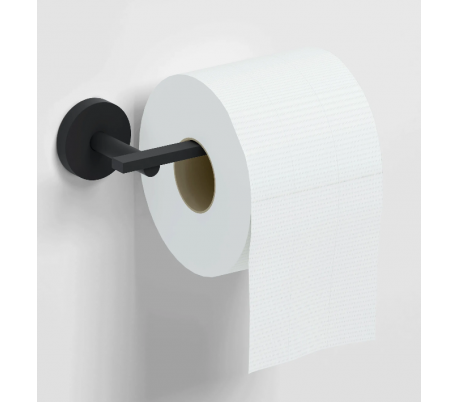 FLAT Toiletrulleholder B16,5 cm - Mat sort