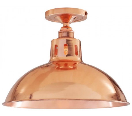 Paris Plafond Ø30 cm 1 x E27 - Poleret kobber