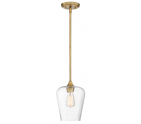 Octave 1 Loftlampe Ø22 cm - Varm messing/Klar