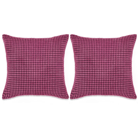 vidaXL pudesæt 2 stk. velour 60 x 60 cm lyserød