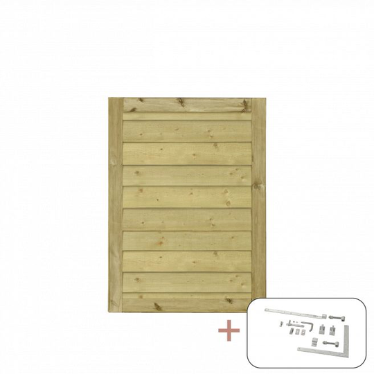 Plus PLUS Klink Enkeltlåge inkl. beslag - 100x125 cm vendbar - 177850-1