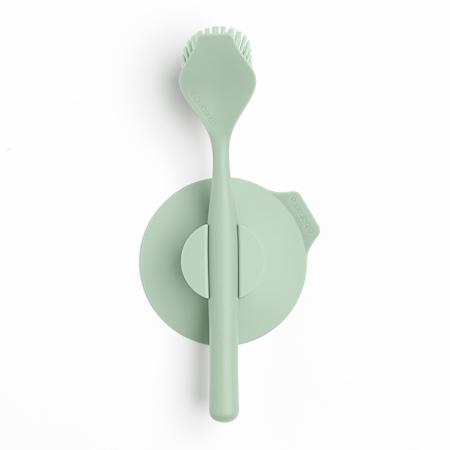 Opvaskebørste med sugekopholder, Jade Green