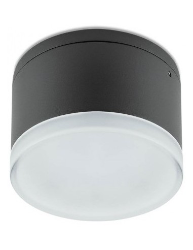 AKRON Påbygningsspot i aluminium Ø10,8 cm 1 x 9W SMD LED - Mat mørkegrå