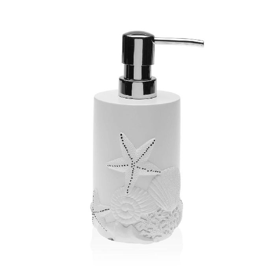 Sæbedispenser Versa Hvid Hav Plastik Harpiks (8,2 x 17,8 x 8,2 cm)