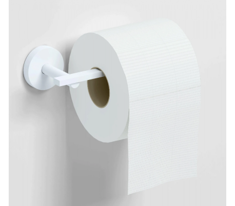 FLAT Toiletrulleholder B16,5 cm - Mat hvid