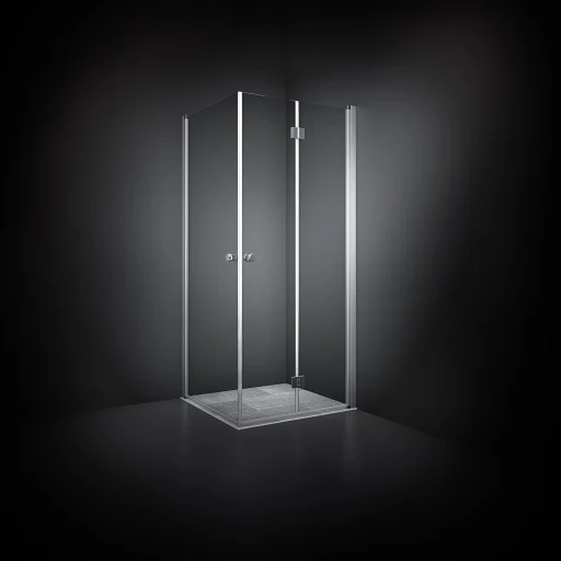 Dansani Match Brusehjørne 70 x 70 cm, Klart glas/Satin profil - Model 2