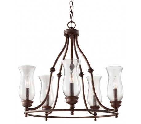 Pickering Lane Lysekrone Ø61 cm 5 x E14 - Rustik bronze