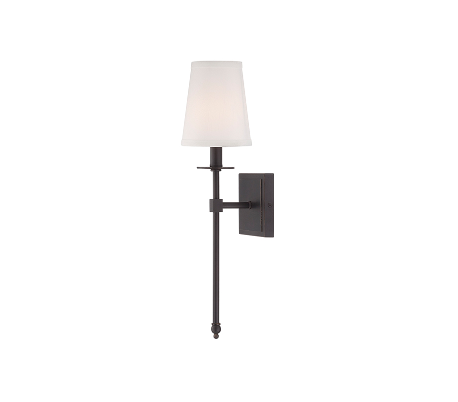 Monroe 1 Væglampe H51 cm - Antik bronze/Hvid