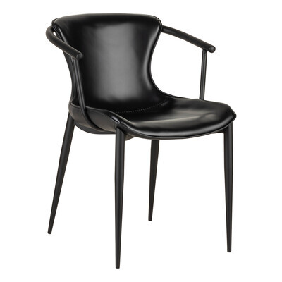 MAX spisebordsstol recycled læder (SORT, ONESIZE)