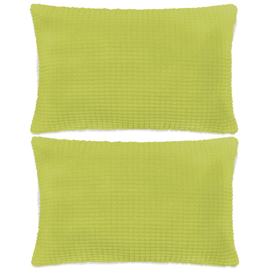 vidaXL pudesæt 2 stk. velour 40 x 60 cm grøn
