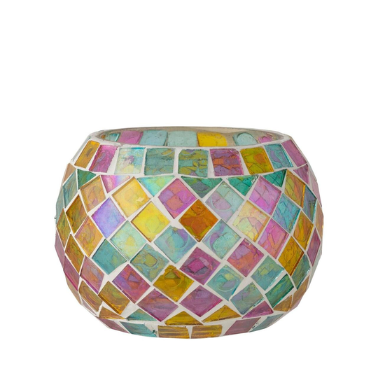 SINNERUP Mosaik fyrfadsstage H 6,5 cm. (ROSA, ONESIZE)