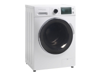 Scandomestic Serie München WAD 3815 W - Vaske-/ tørremaskine - bredde: 59.5 cm - dybde: 47.5 cm - højde: 85 cm - frontbetjening - 52.7 liter - 8 kg - 1500 rpm - hvid med sort dør