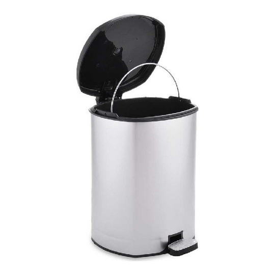 Papirkurv med pedal Sølvfarvet Plastik 6 L (21 x 26 x 23,5 cm)