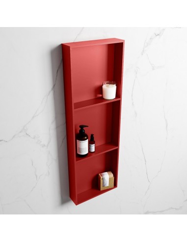 EASY hylde til badeværelset 89,5 x 29,5 cm Solid surface - Rød