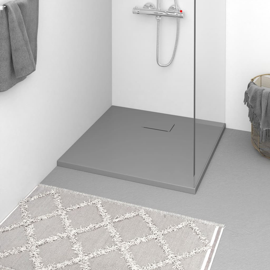vidaXL brusekar SMC 90x90 cm grå