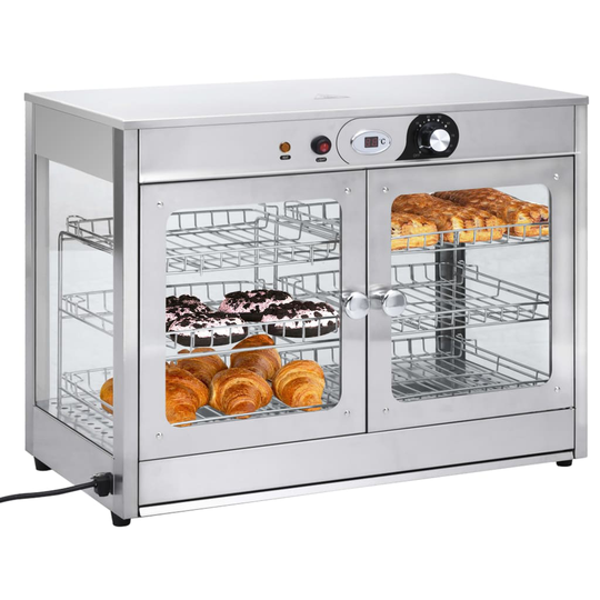 vidaXL elektrisk gastronorm madvarmer 1200 W rustfrit stål