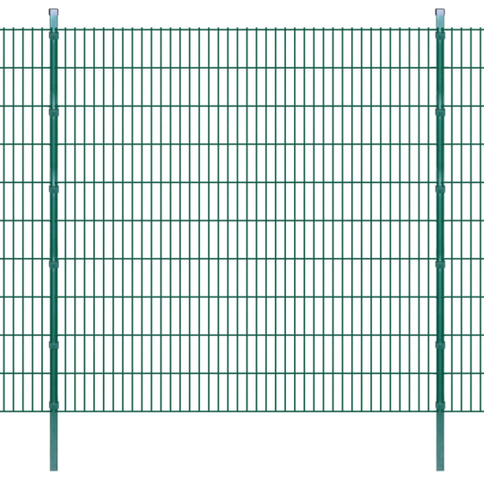 vidaXL 2D Havehegnspaneler & Pæle 2008x2030 mm 36 m Grøn