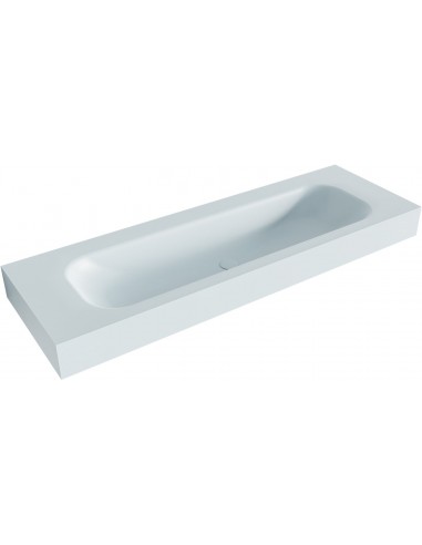 BIG LARGE væghængt håndvask 140 x 46 cm Solid surface - Babyblå