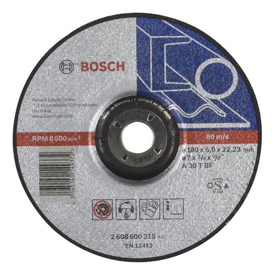 Bosch Slibeskive Metal Ø 180x6 - 2608600315