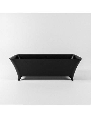LUNDY fritstående badekar 170 x 75 cm Solid surface - Sort