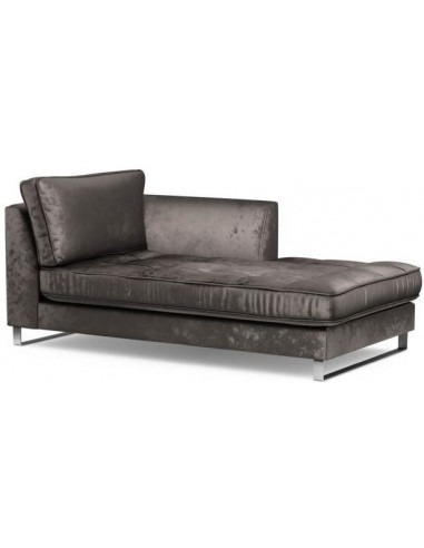 West Houston højrevendt daybed i velour 180 x 94 cm - Grå