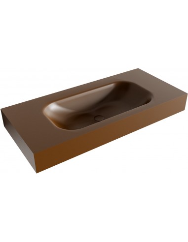 BIG SMALL væghængt håndvask 100 x 46 cm Solid surface - Rust