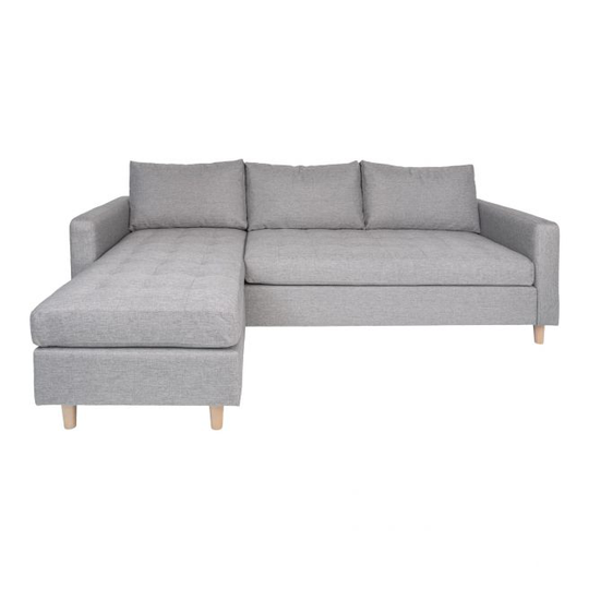 Sofa i lysegrå med træben151/83x219xH80 cm HN1001 - 1301500
