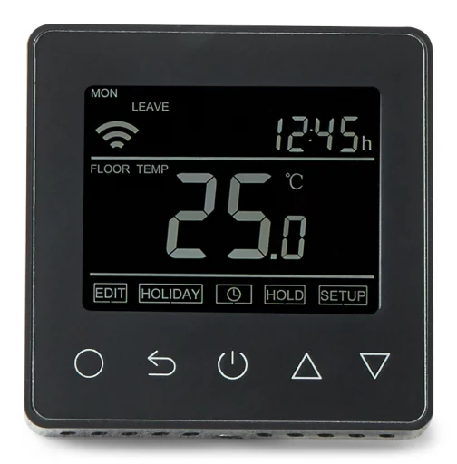 Heat-Com HC90 WiFi termostat for el gulvvarme, sort