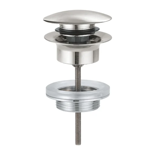 Grohe push-open bundventil 1 1/4", supersteel