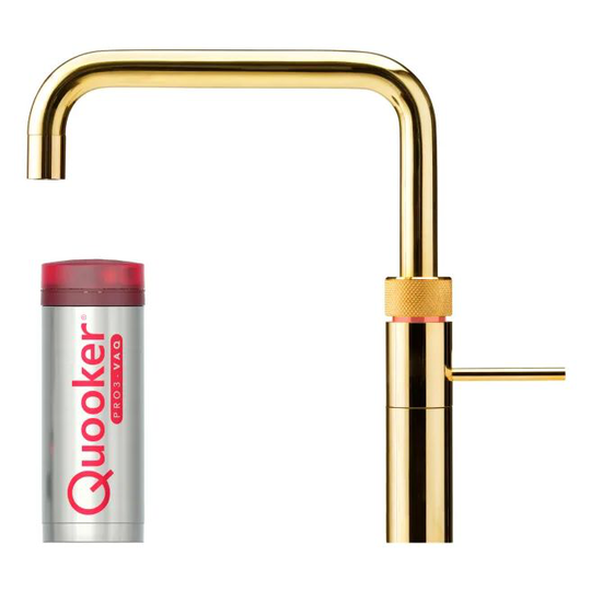 Quooker Fusion Square sæt m. Pro3 VAQ B 3 l. - messing
