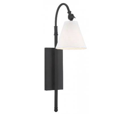 Rutland 1 Væglampe H62 cm - Bronze/Hvid