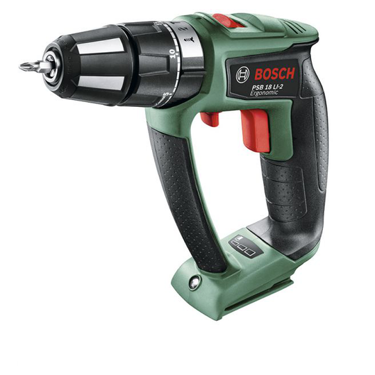 Bosch PSB 18 LI-2 Ergonomic Akku-slagbore-/skruemaskine med to gear, lithium-ion (uden akku og lader) - 06039B0302