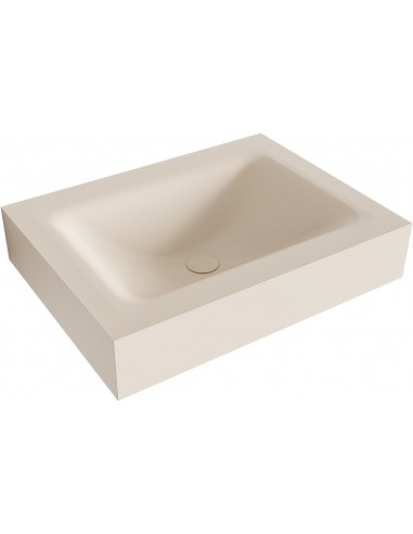 CLOUD væghængt håndvask 60 x 46 cm Solid surface - Linned