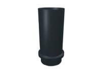 PREFA skydestk.80 mm sort - RAL 9005 pp99 polyester (glat) ERSTATTES AF 275837440