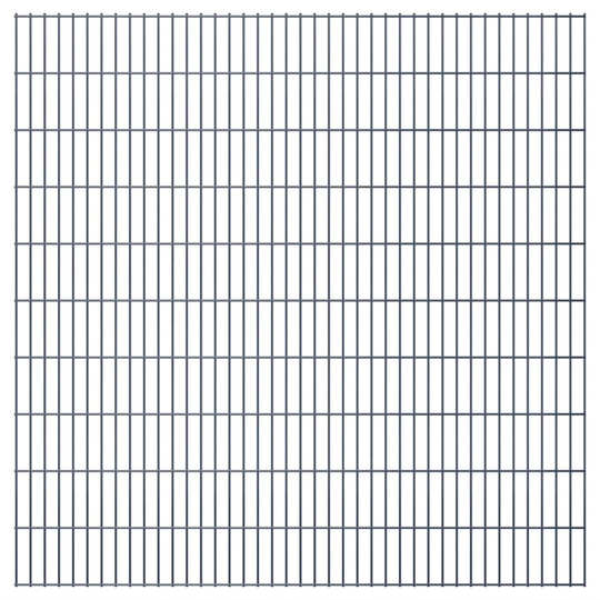vidaXL havehegnspaneler 2D 2,008x2,03 m 4 m (total længde) grå