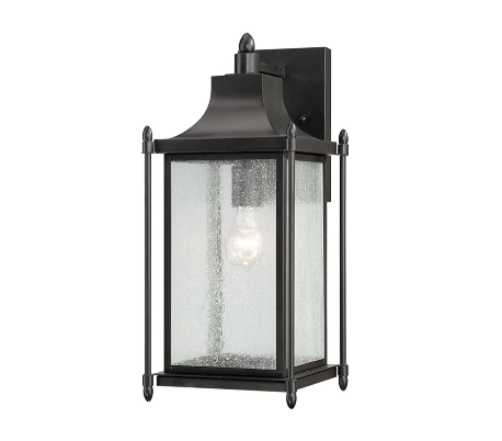 Dunnmore 1 Væglampe H46 cm - Sort/Klar med dråbe effekt